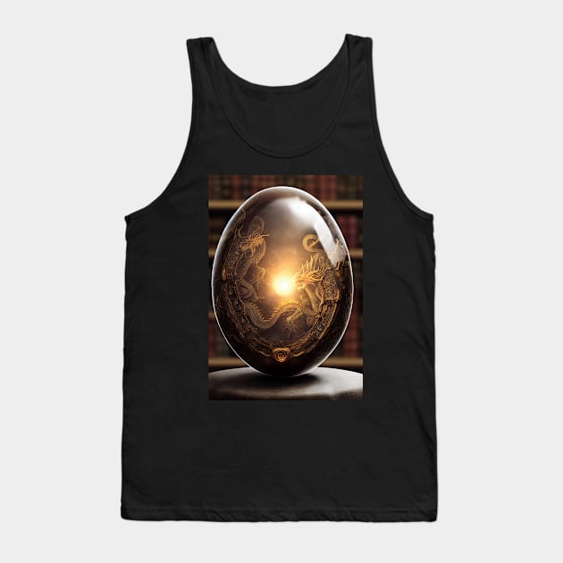 Dragon Egg in a Library Tank Top by natural-20s